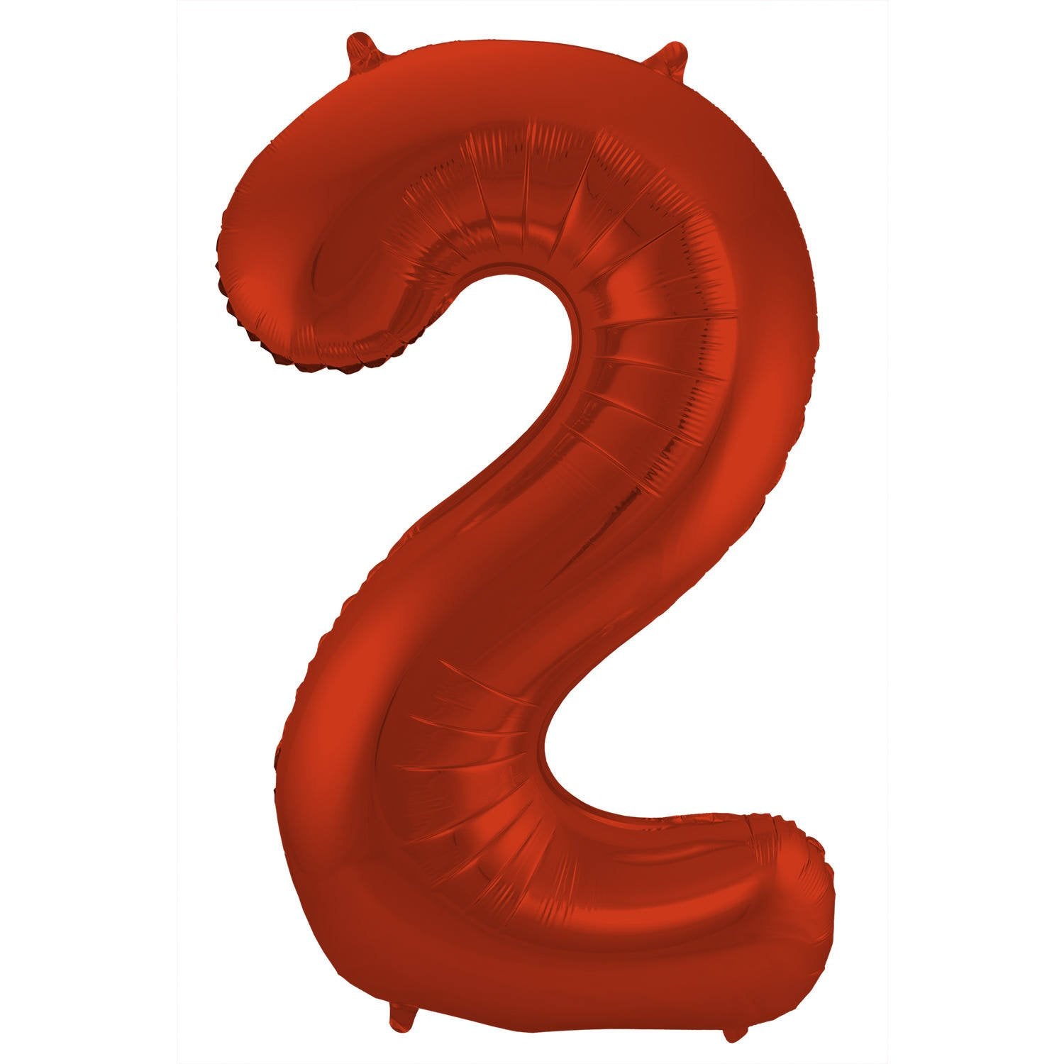Palloncino numero 2, 86 cm, rosso opaco