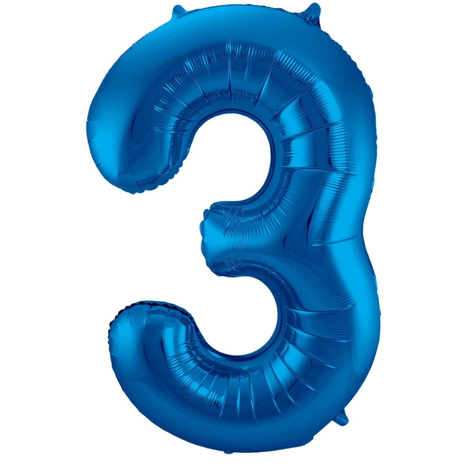 Palloncino numero 3, 86 cm, blu