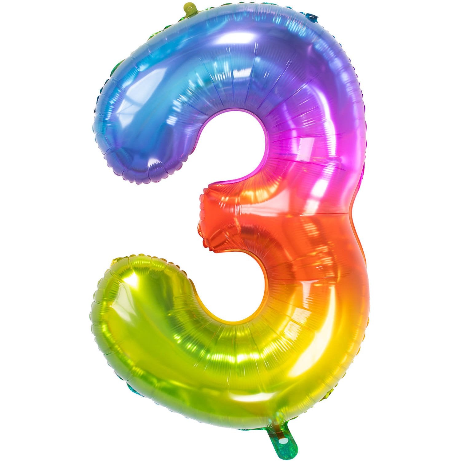 Palloncino numero 3 86 cm multicolore