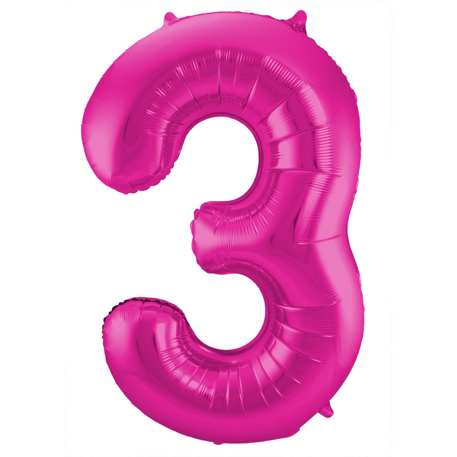 Palloncino numero 3, 86 cm, rosa