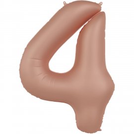 Ballon numéro 4 Vintage Rose Ultra Mat 86 cm