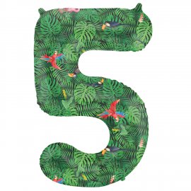 Palloncino Numero 5 Jungle Vibe 86 cm