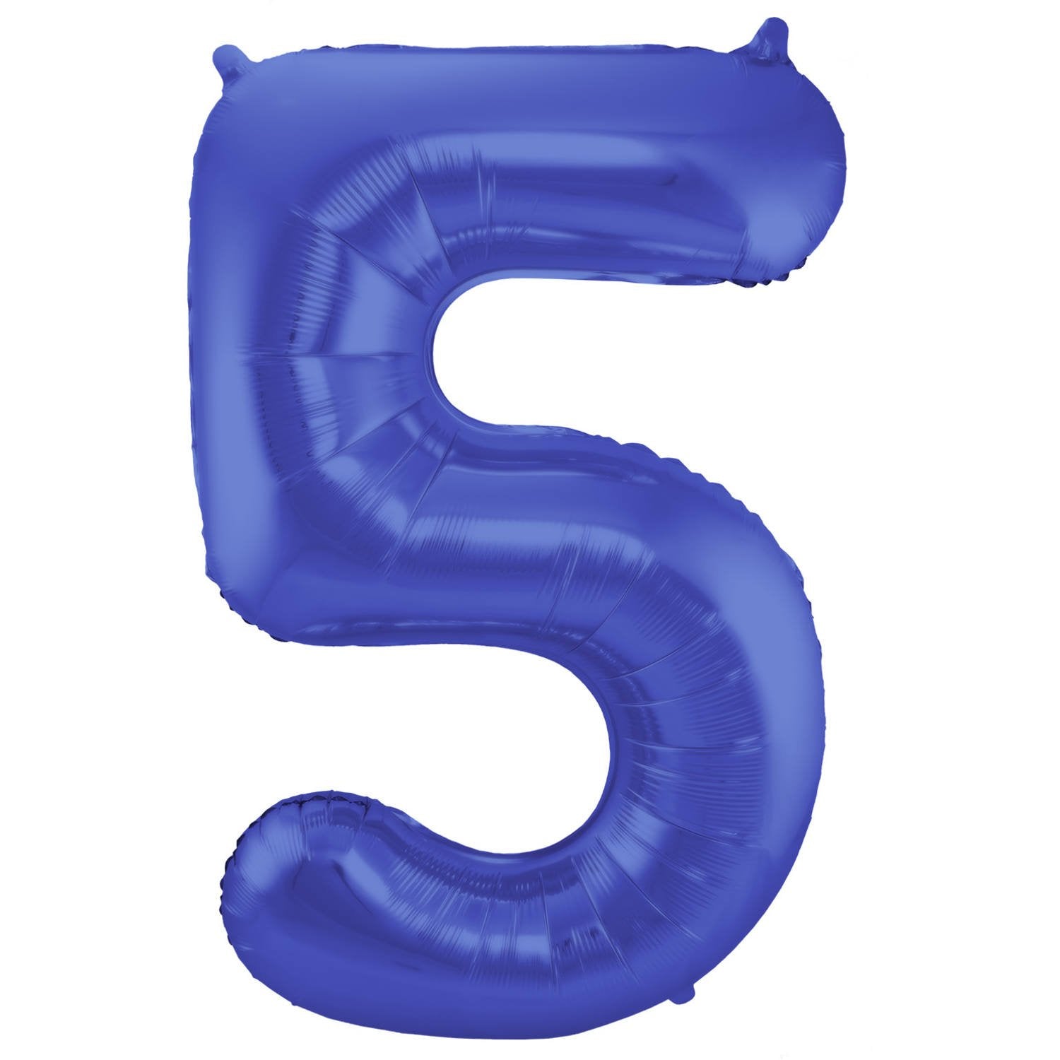 Palloncino numero 5 86 cm blu opaco