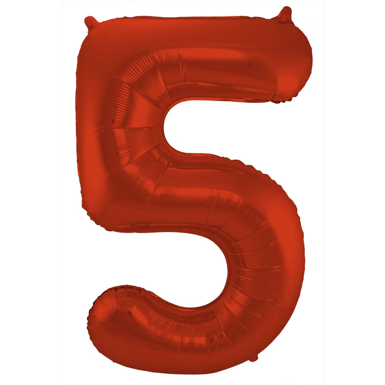 Palloncino numero 5, 86 cm, rosso opaco