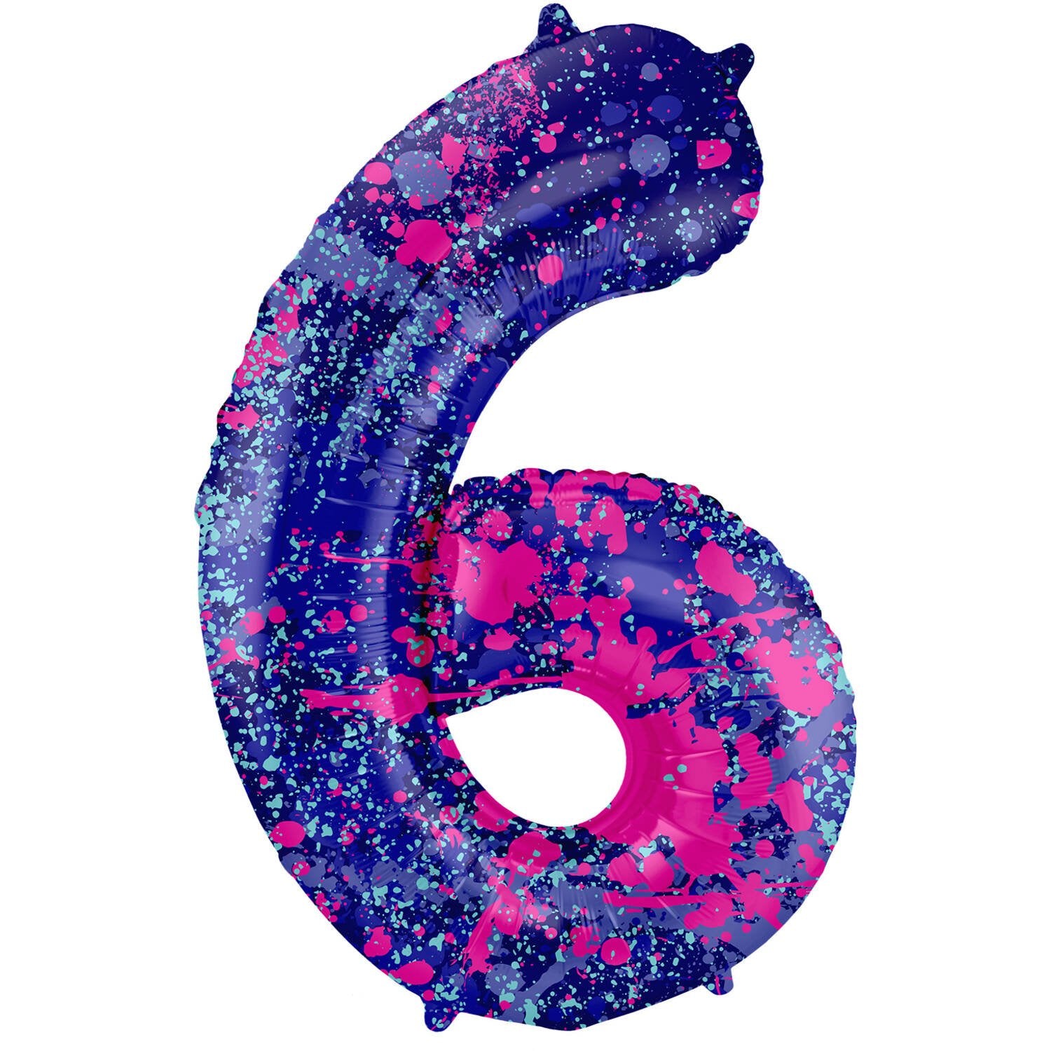 Globo Número 6 Paint Splash  86 cm
