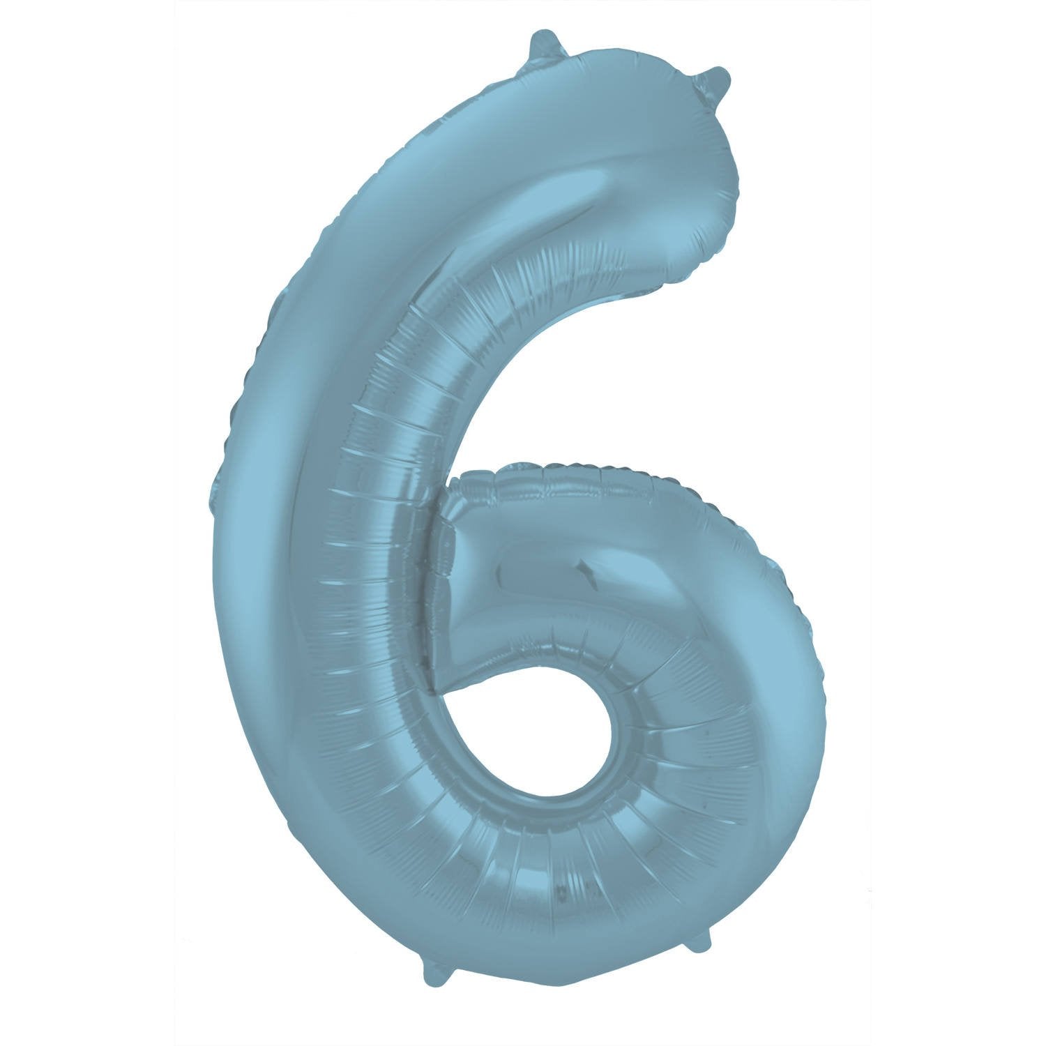 Palloncino numero 6 86 cm azzurro pastello