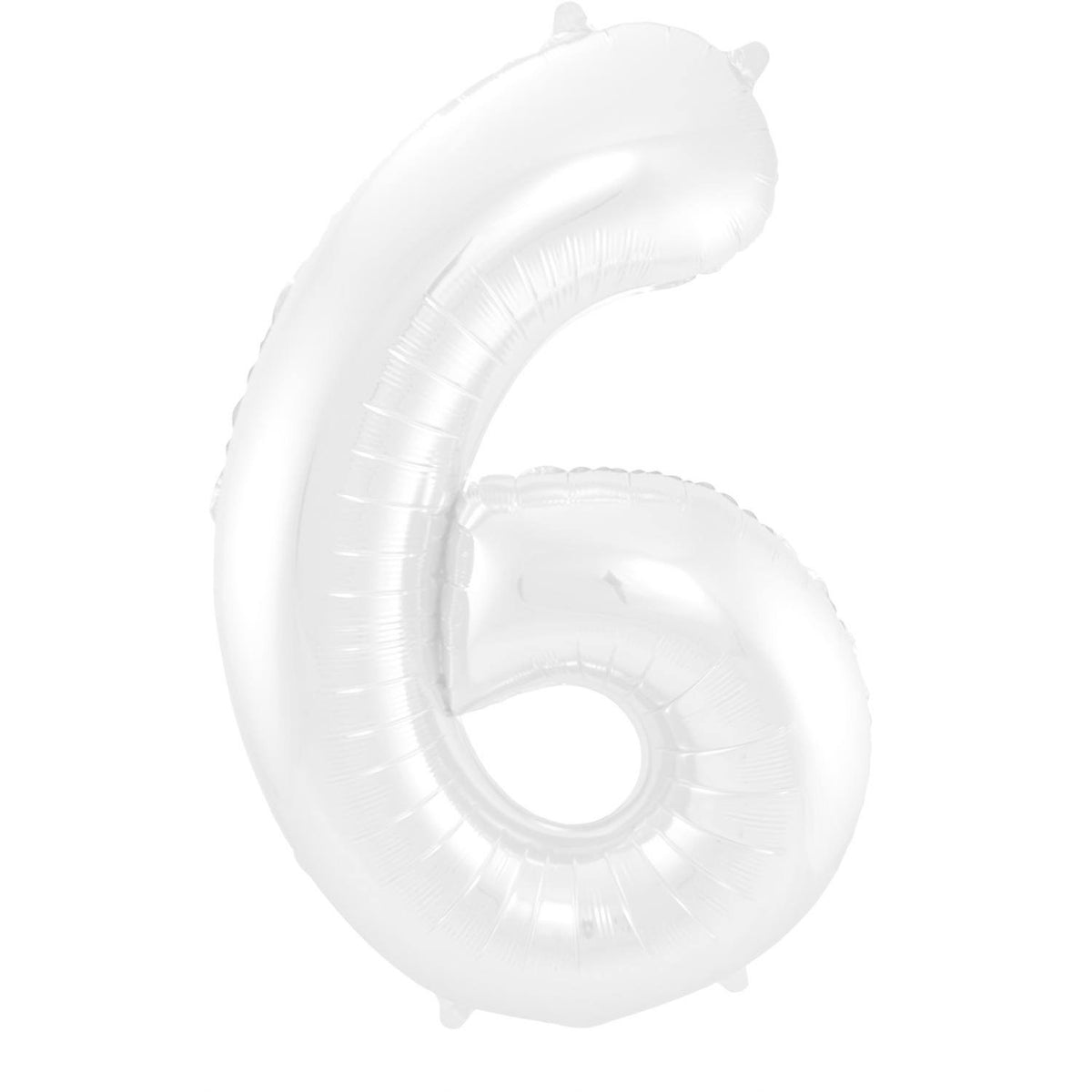 Palloncino numero 6, 86 cm, bianco