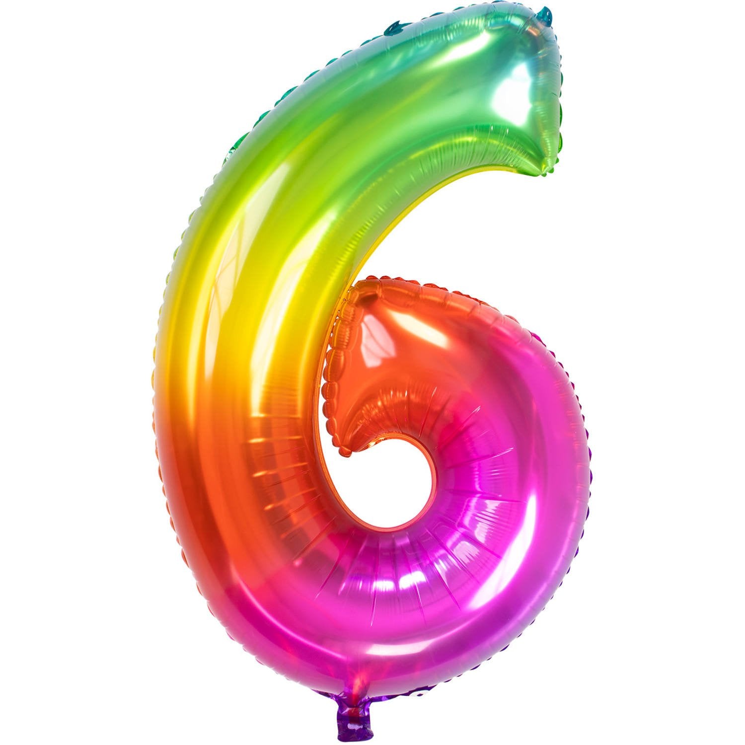 Palloncino numero 6 86 cm multicolore