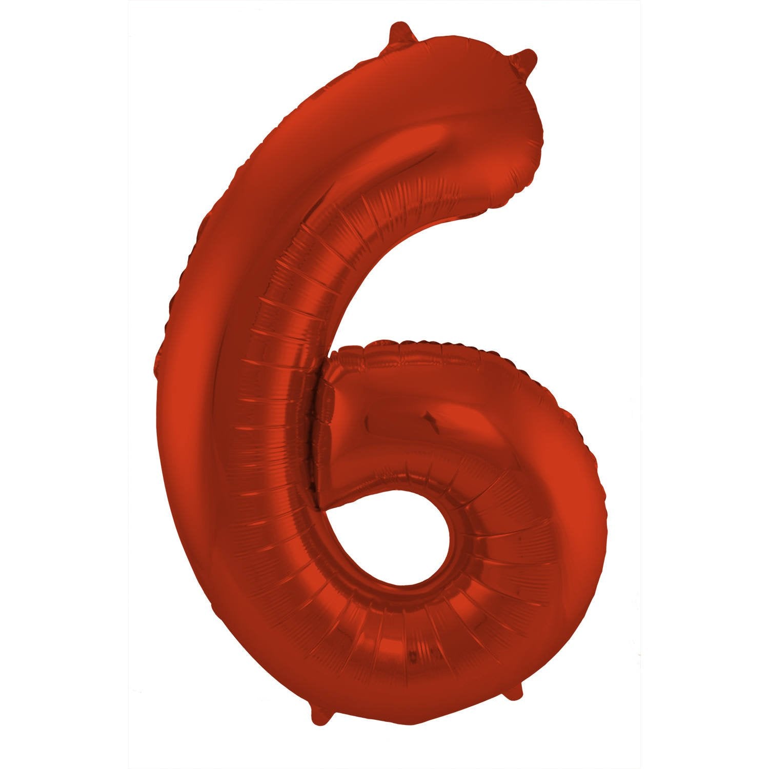 Palloncino numero 6, 86 cm, rosso opaco