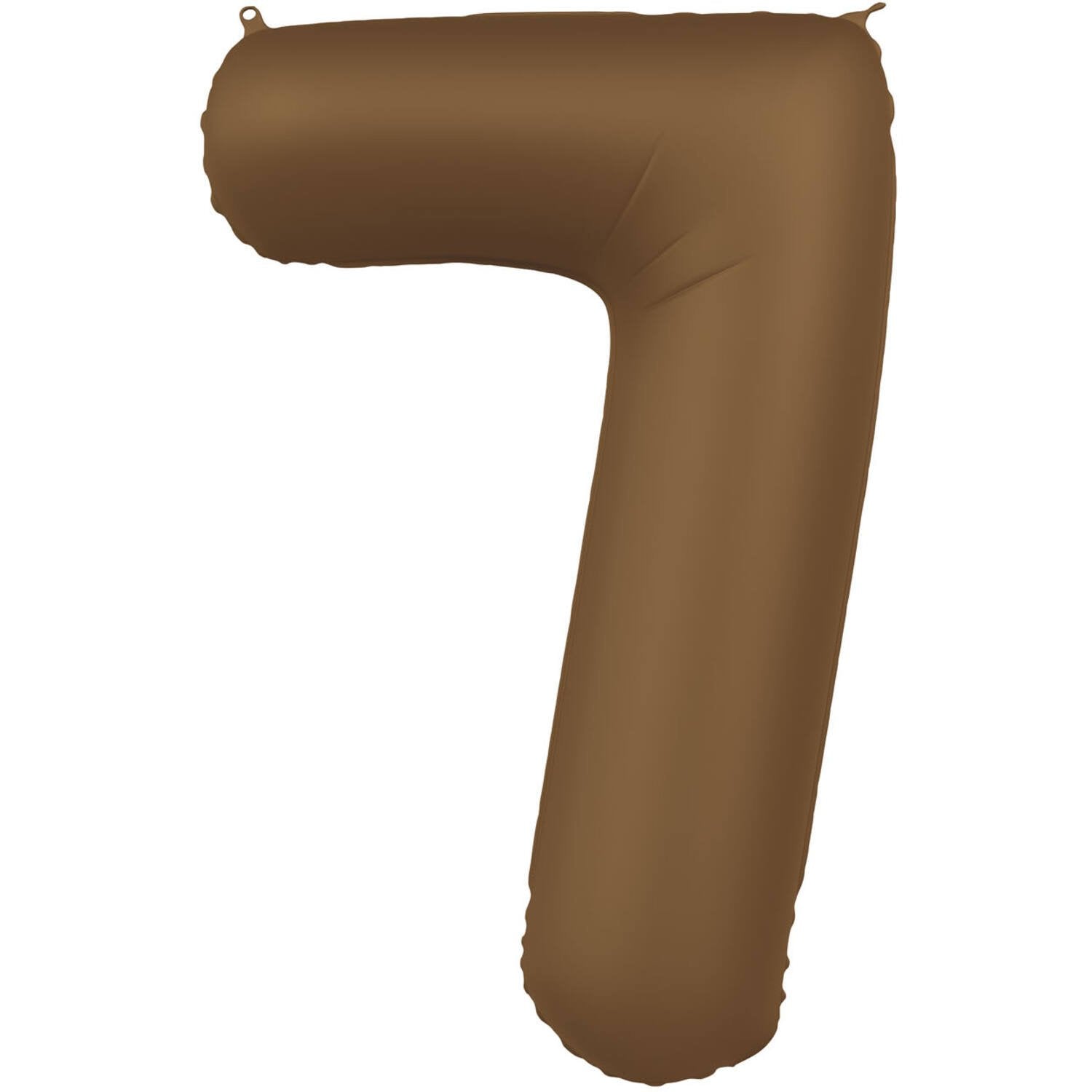 Palloncino numero 7 marrone cioccolato ultra opaco 86 cm