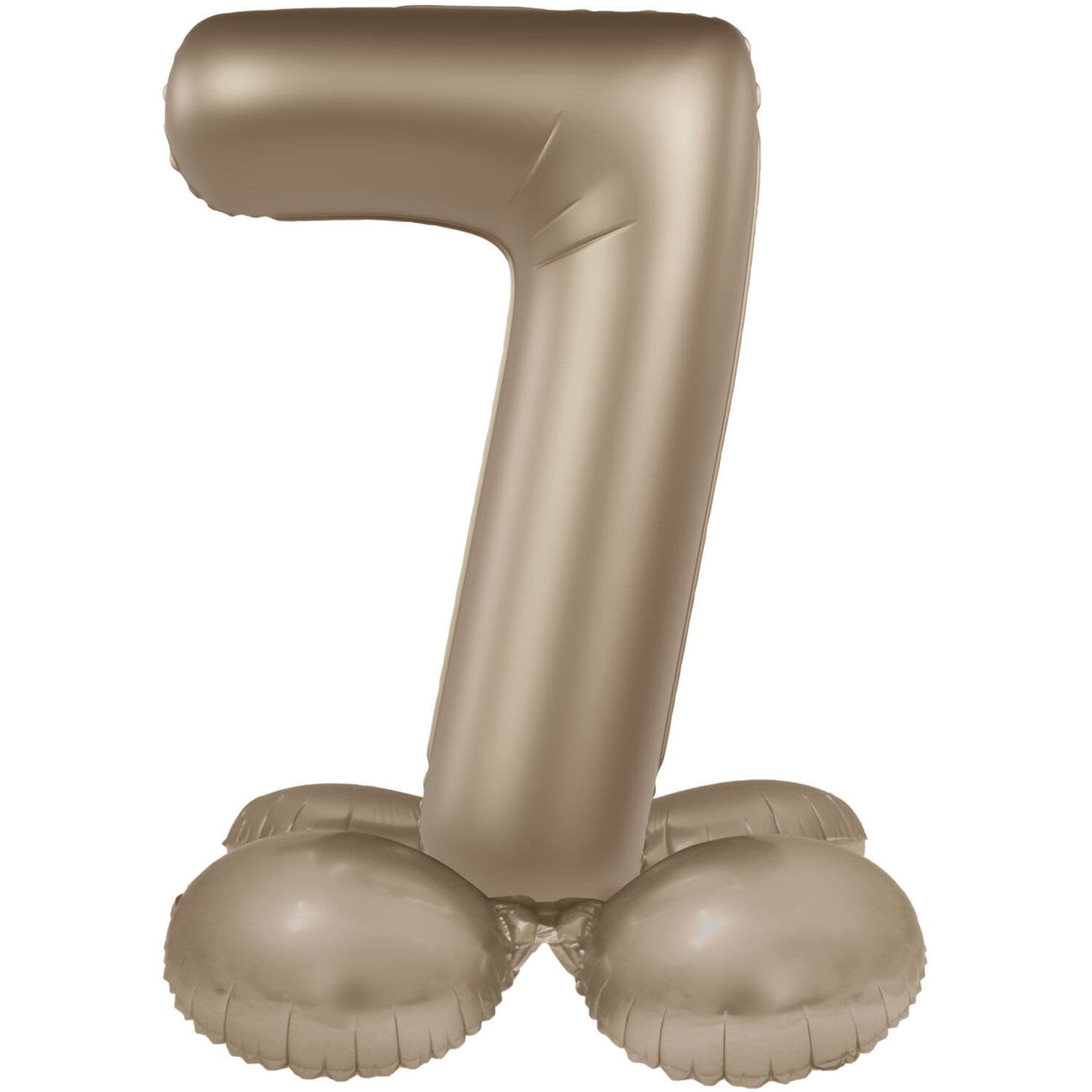 Palloncino numero 7 Starlight Gold con supporto 72 cm