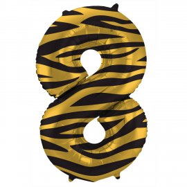 Ballon numéro 8 Tigre Chic 86 cm