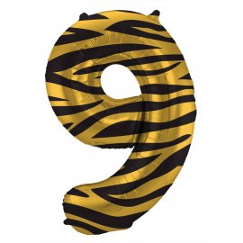 Ballon numéro 9 Tigre Chic 86 cm