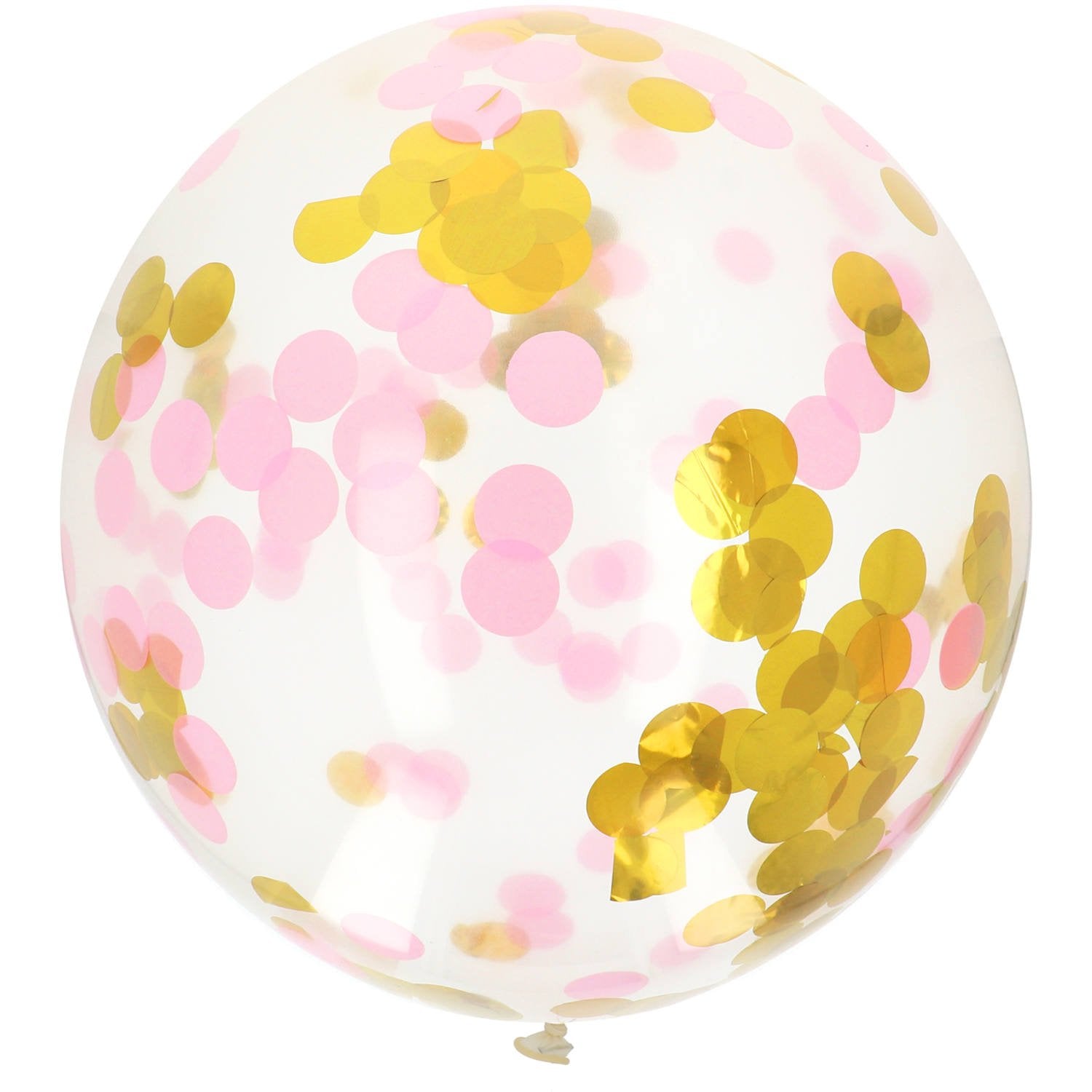Palloncino con coriandoli oro e rosa 61 cm