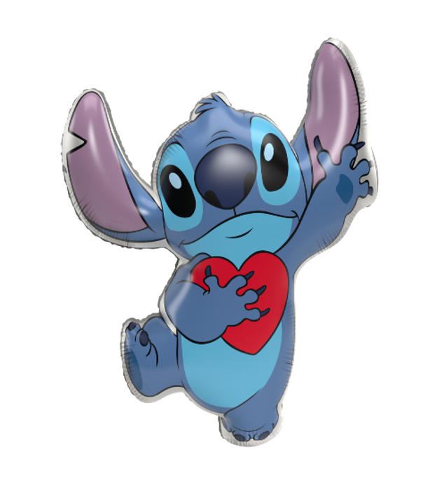 Globo de Foil Stitch Corazón 78 x 74 cm