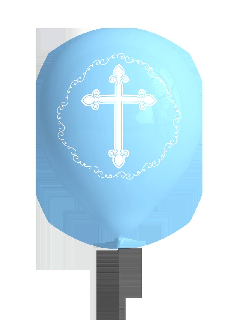8 palloncini Divinity Blue da 27 cm