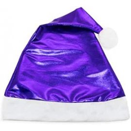 Cappello di Natale blu metallizzato