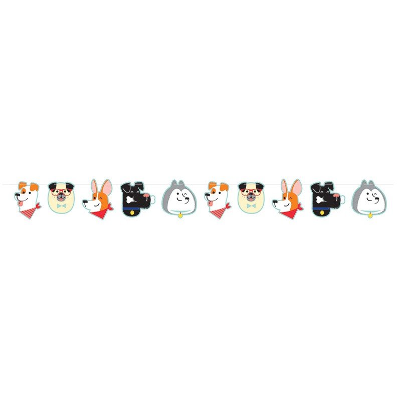 Guirlande d'animaux pour fête de chiens