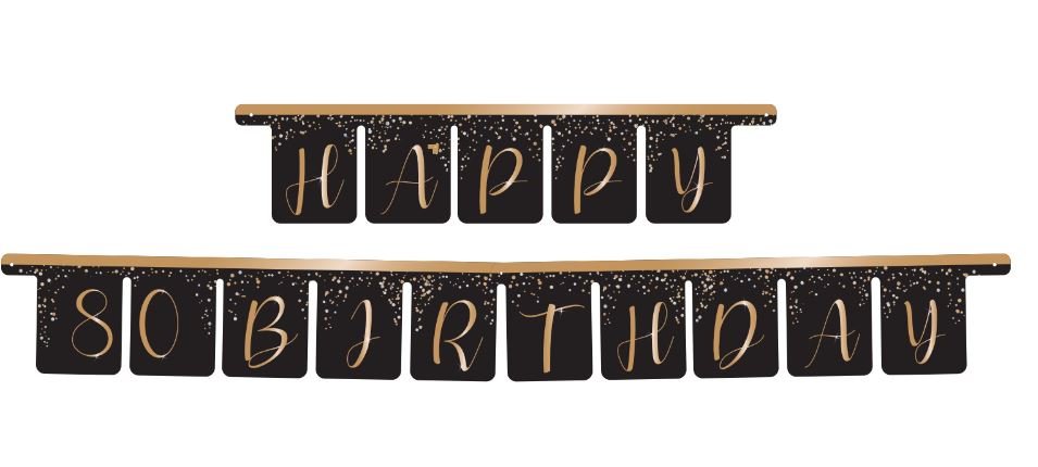 Guirnalda Elegant Gold 80 Años