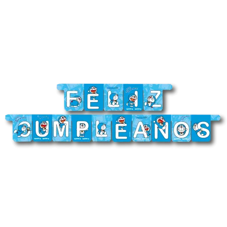 Ghirlanda di buon compleanno Doraemon (spagnolo)