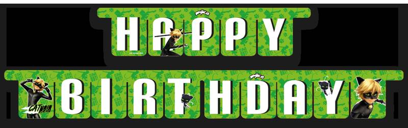 Ghirlanda di buon compleanno Cat Noir
