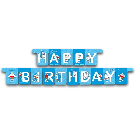 Ghirlanda di buon compleanno Doraemon