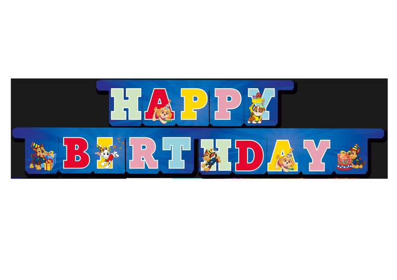 Ghirlanda di buon compleanno Paw Patrol