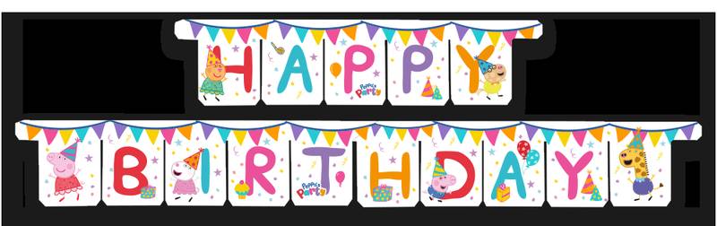 Ghirlanda di buon compleanno Peppa Pig