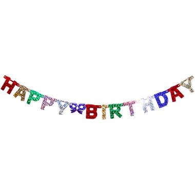 Guirlande holographique « Joyeux anniversaire » 1,5 m