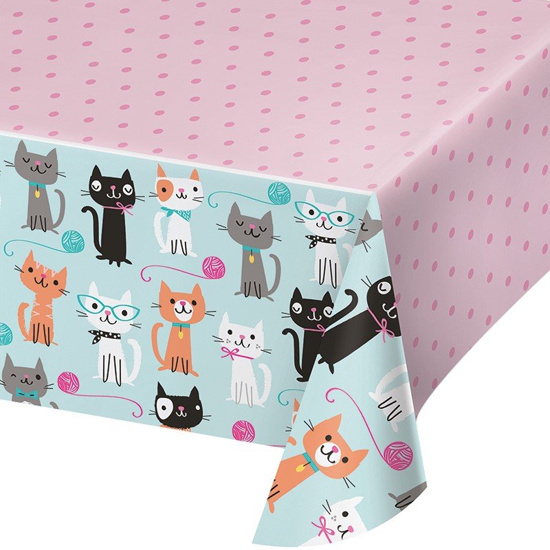 Nappe en plastique 259 x 137 cm, thème Chats