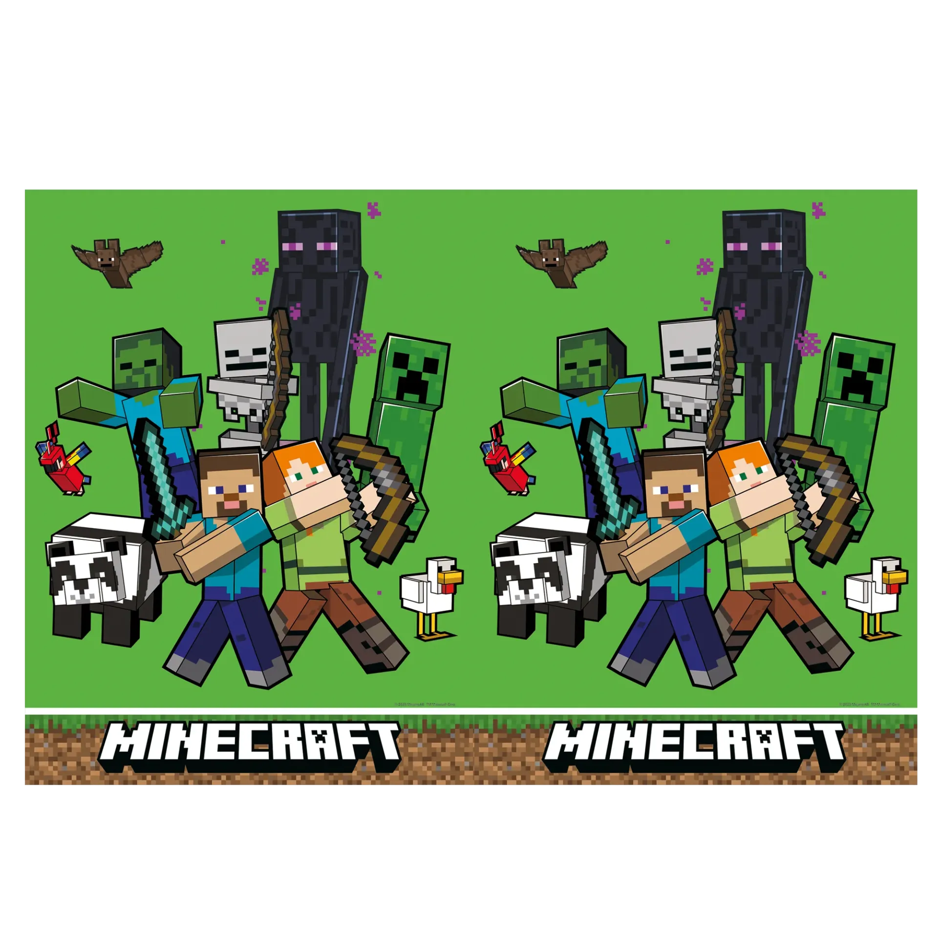 TOVAGLIA DI PLASTICA 120x180 cm MINECRAFT