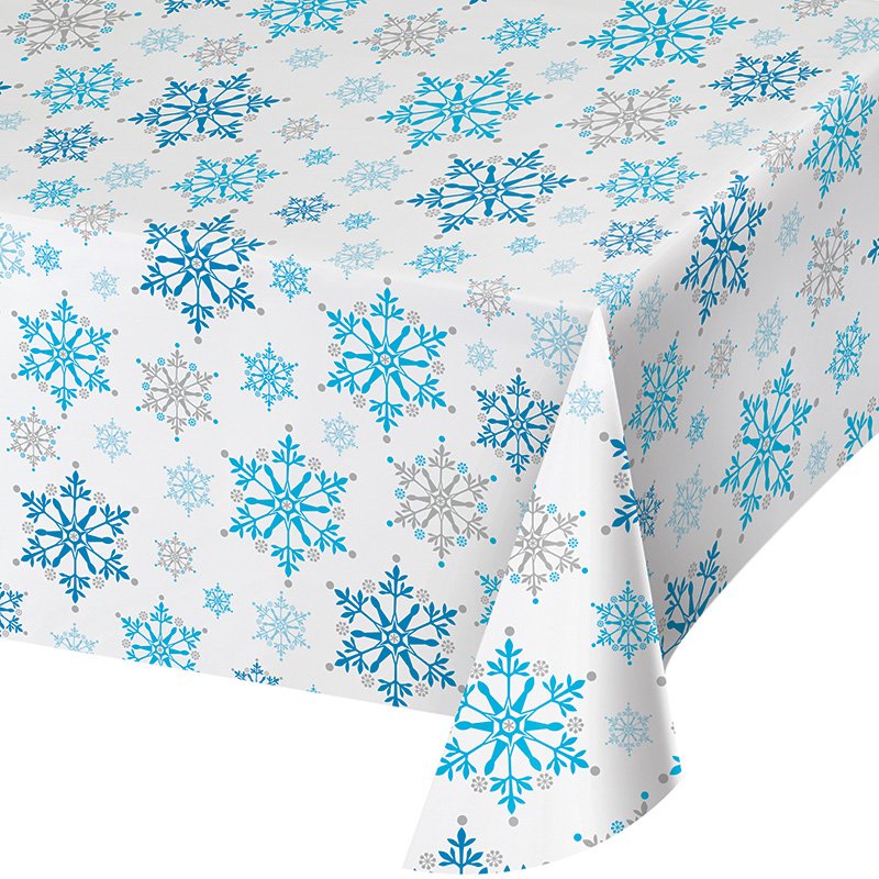 Mantel Plastico Snowflakes 120 x 180 cm