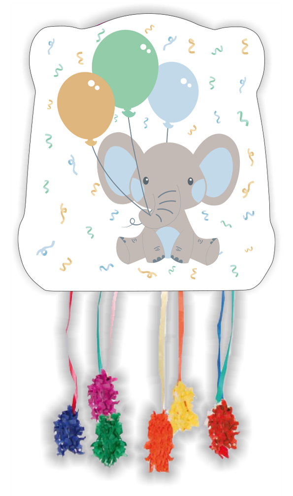 PINATA BASIC ELEFANTE BLU 28 x 33 cm