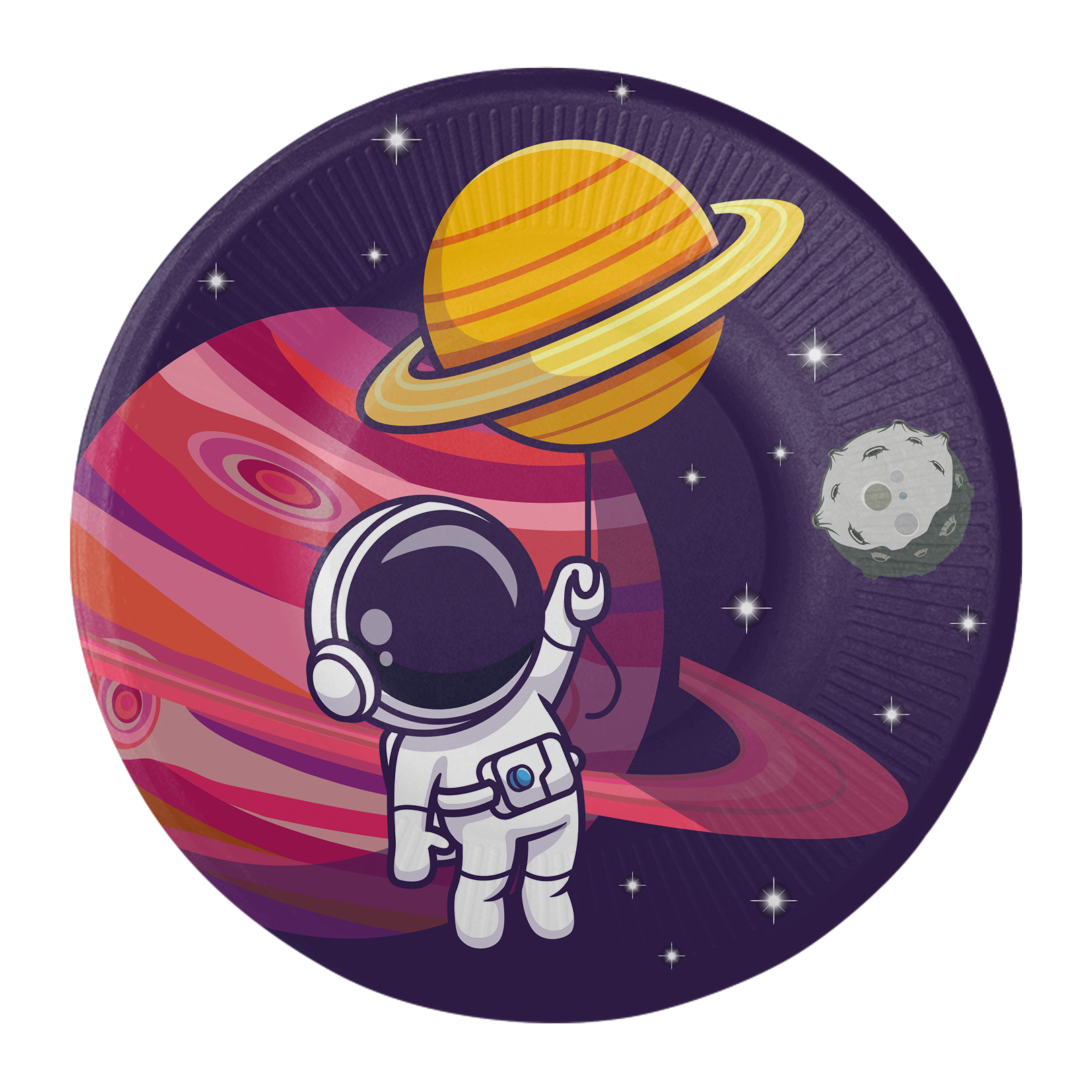 8 PLATOS 18 CM ASTRONAUTA