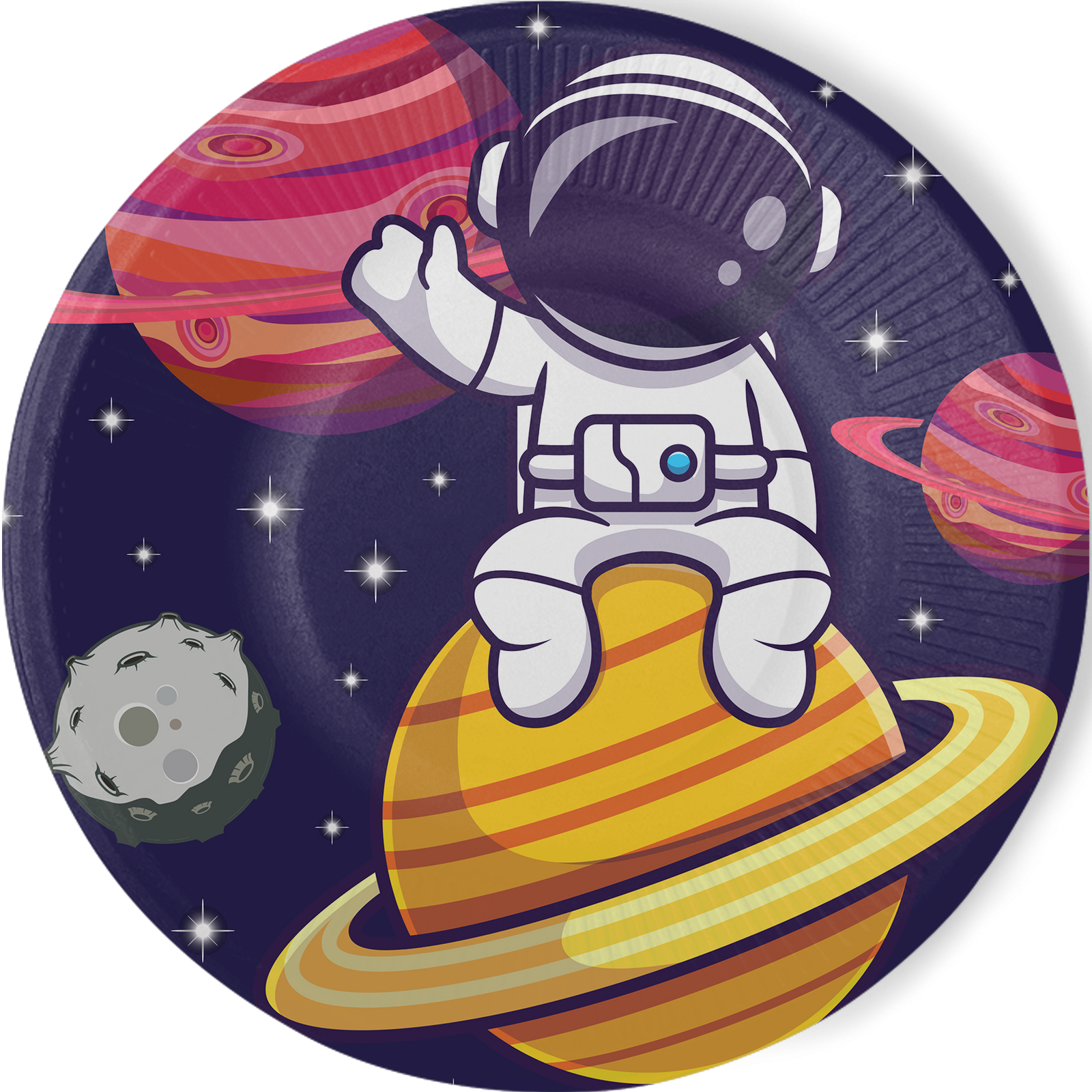 8 PIATTI 23 CM ASTRONAUTA