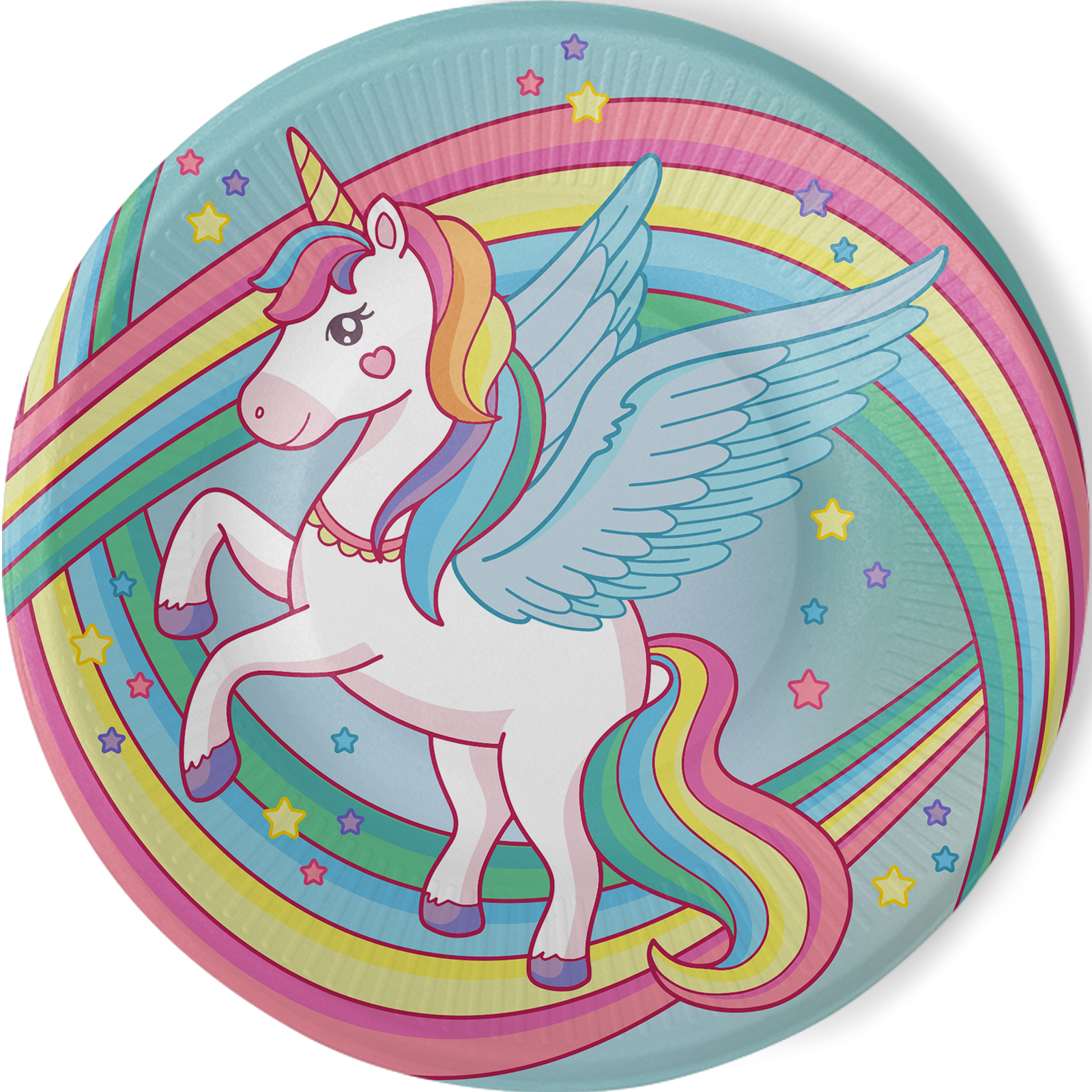 8 Piatti Magici Unicorno 23 cm