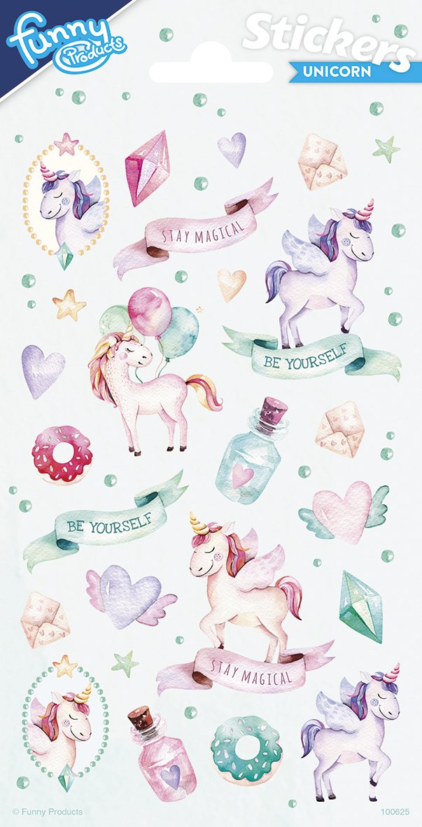 Pegatinas 102 x 200 mm Brillantes Unicorn 3