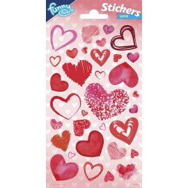 Autocollants brillants 102 x 200 mm pour la Saint-Valentin