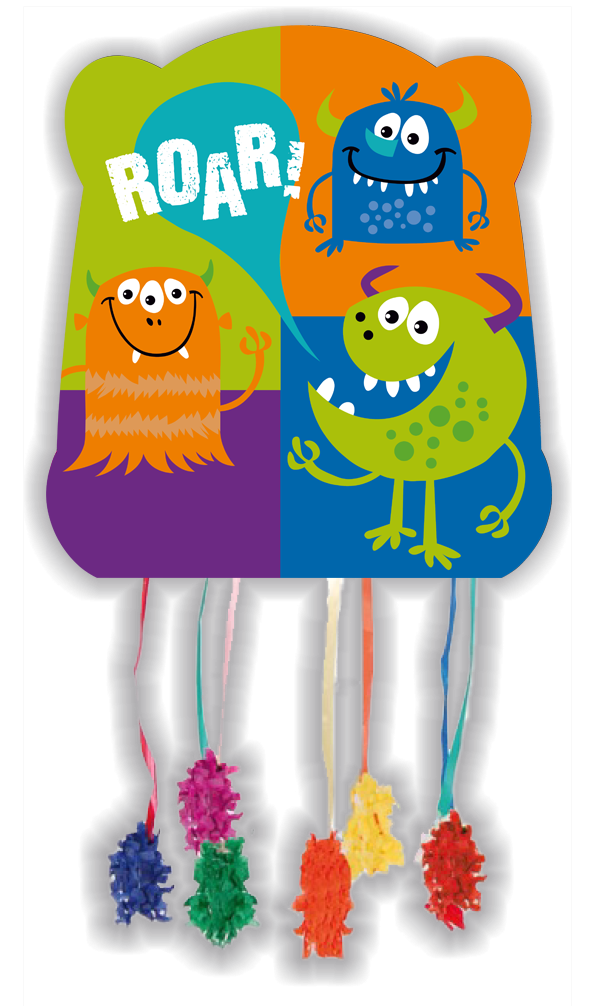 Piñata Basic FUN MONSTERS 28 x 33 cm