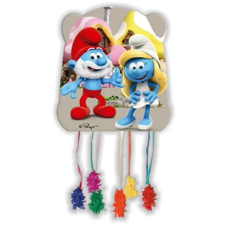 Piccola Piñata 33 x 28 cm Puffi