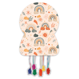 Grande piñata arcobaleno boho