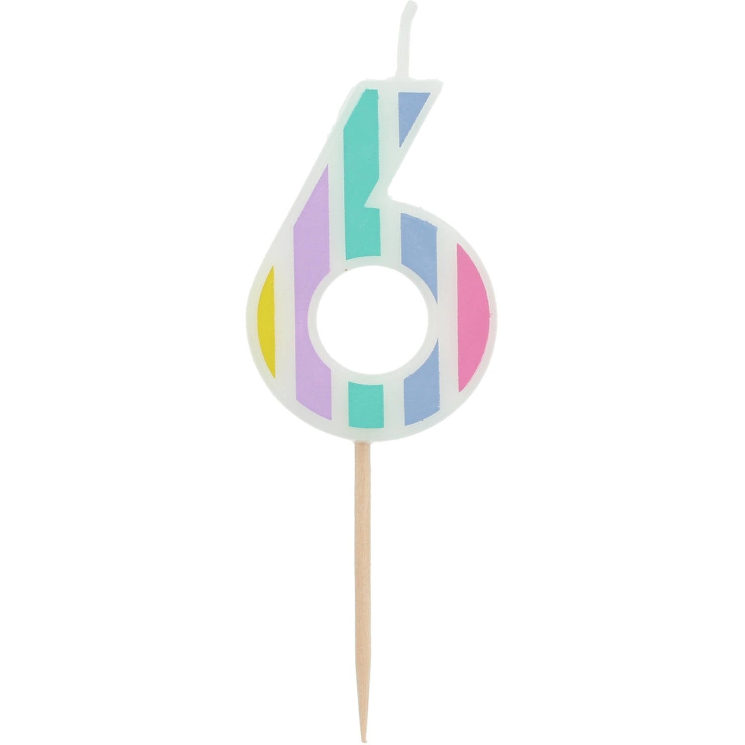 Bougie aux 6 couleurs pastel