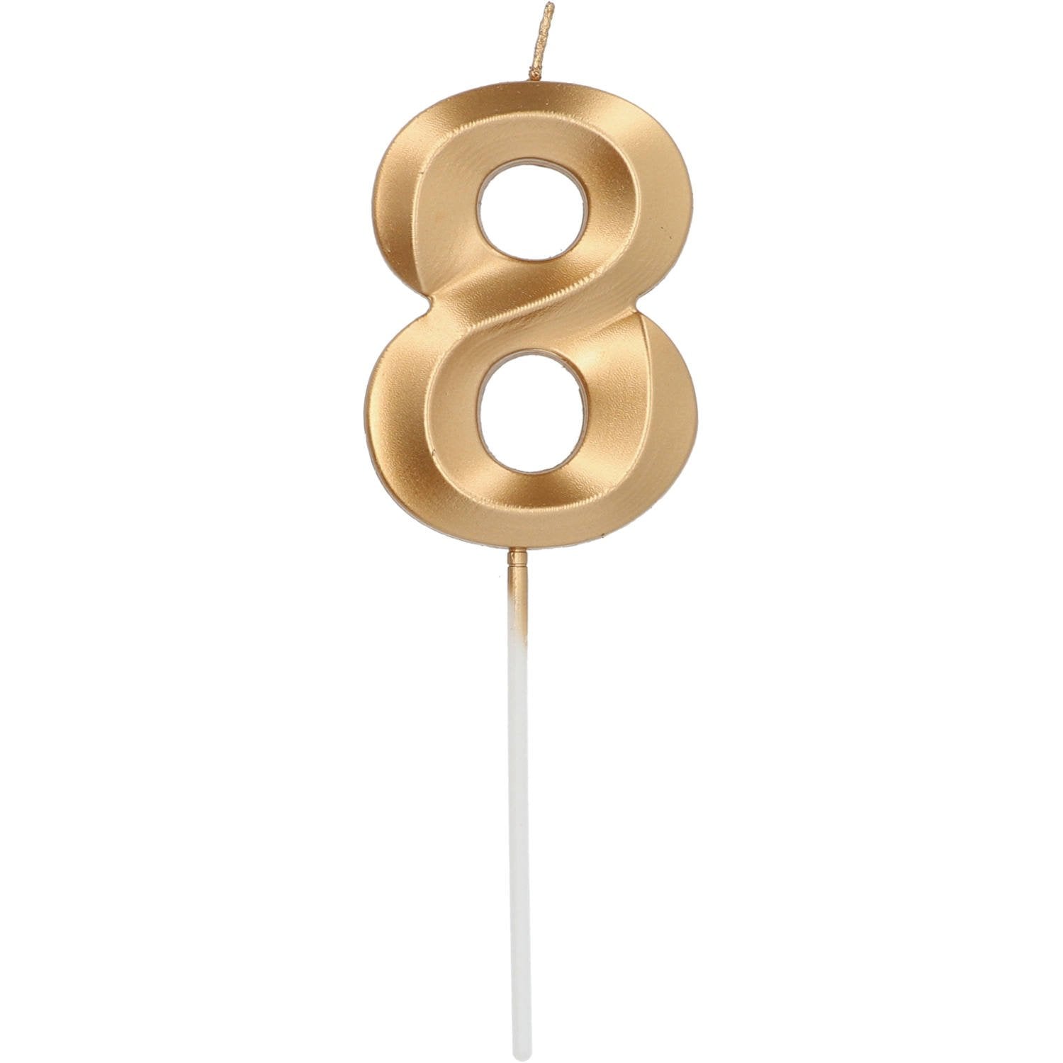 Candela 8 Supporto Oro Metallizzato 7 cm