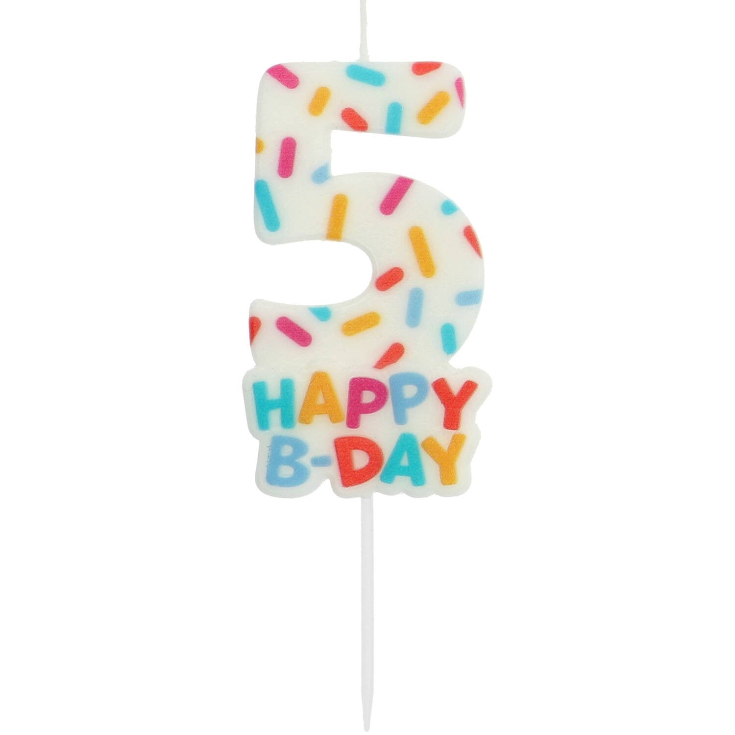 Bougie Cozy Sprinkles numéro 5 7 cm