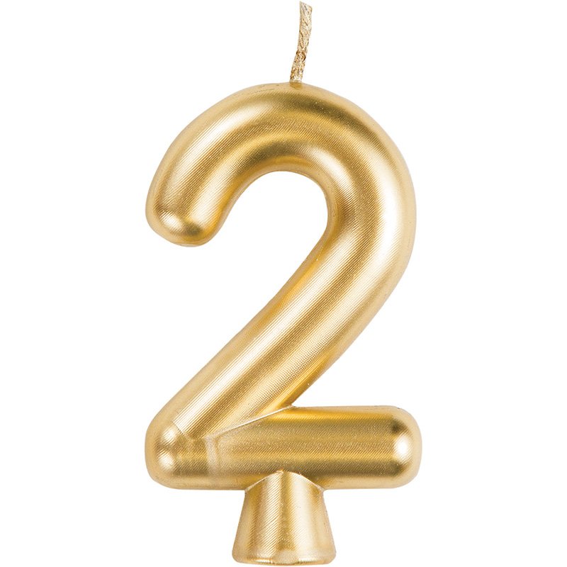 Candela numero 2 oro