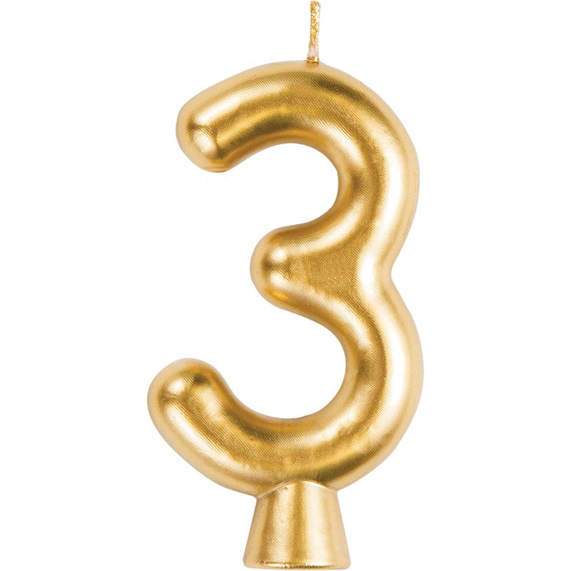 Candela numero 3 oro