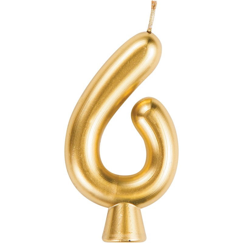 Candela numero 6 oro