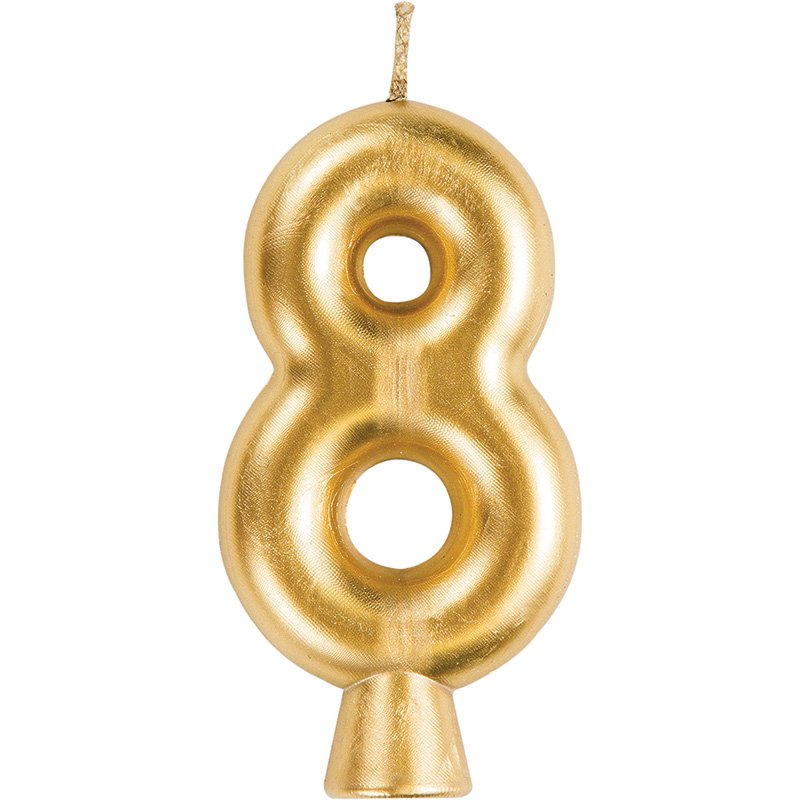 Candela numero 8 oro