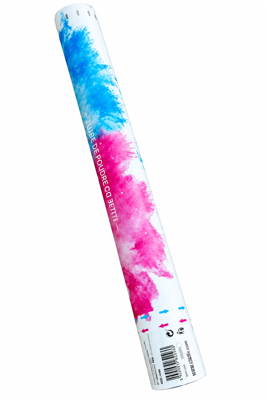 Gender reveal powder and confetti cannon: blue boy 45,5cm