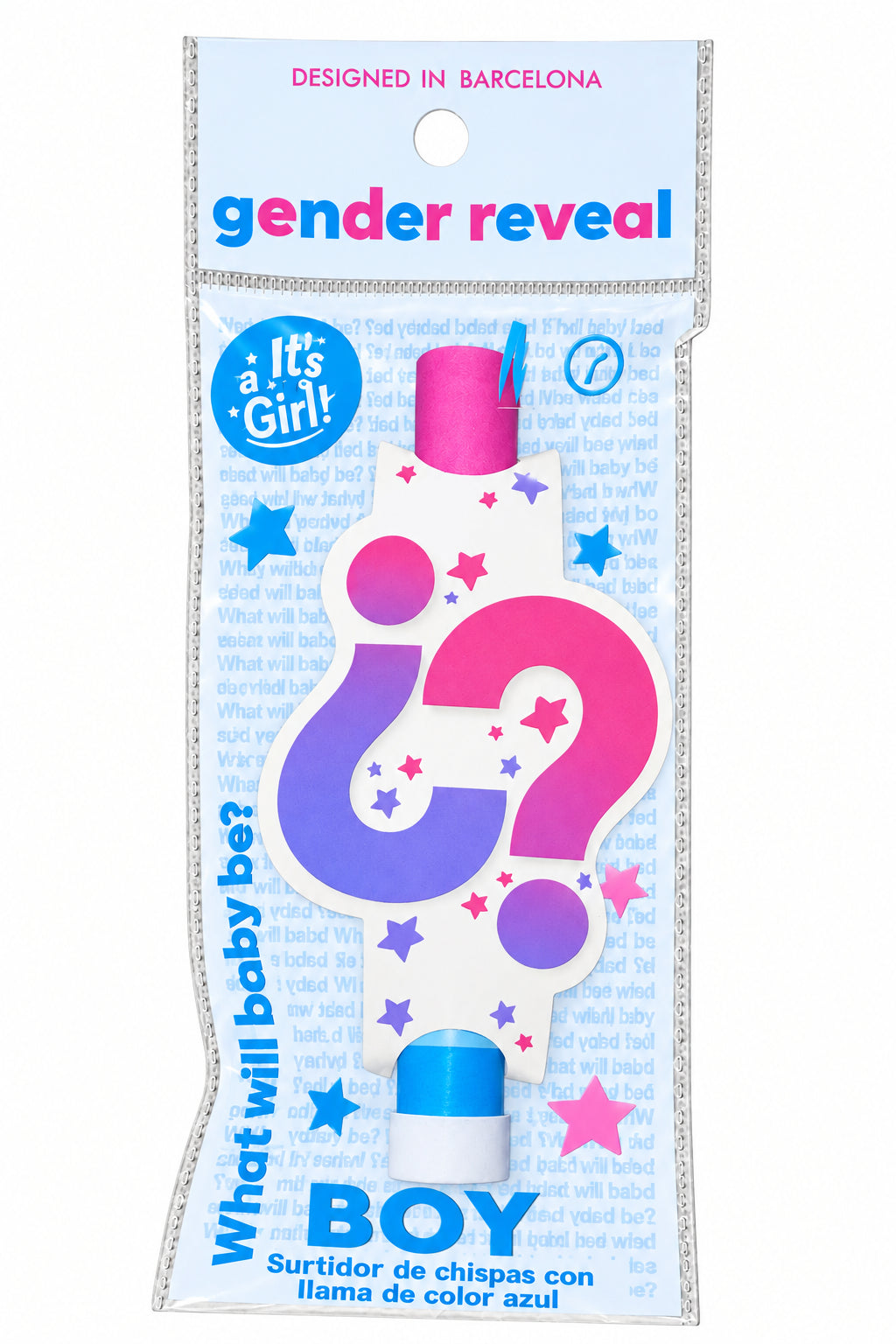 Candela scintillante per torta per rivelazione del sesso: bambino blu